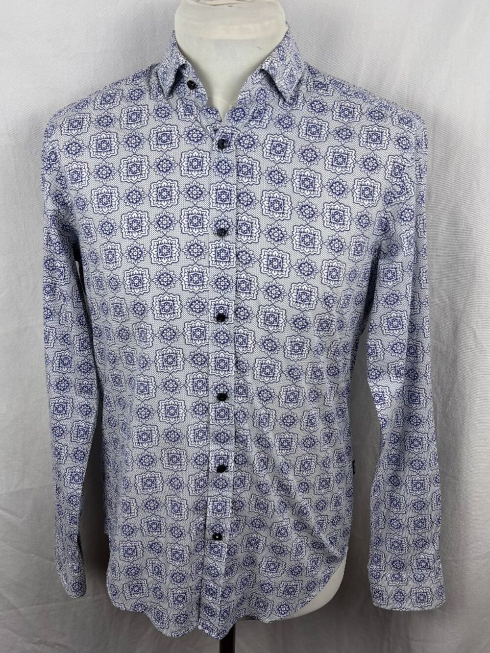 BOSS Hugo Boss Slim Fit Geometric Print Shirt M